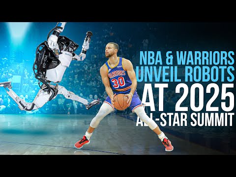 Stephen Curry teams up with an AI robot for its NBA debut!