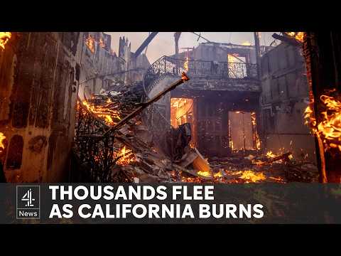 70,000 evacuated as Los Angeles wildfires rage out of control