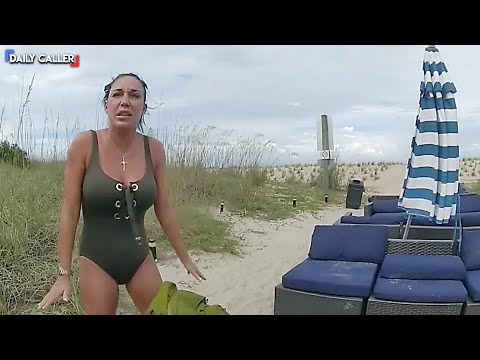 BODYCAM: WOMAN ARRESTED For PLAYING WlTH HERSELF On The Beach