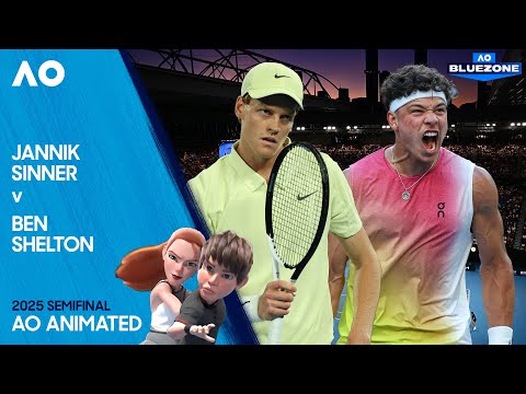 LIVE | Jannik Sinner v Ben Shelton | AO Animated on Bluezone | Australian Open 2025 Semifinal